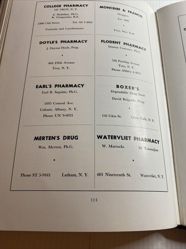 Alembuc Pharmakon 1957 Yearbook Albany College Of Pharmacy New York - Afbeelding 16 van 17
