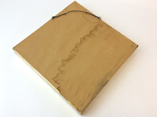 Vintage Used Gold Picture Frame Norman Rockwell Little Mother Collector Plate - Afbeelding 6 van 7