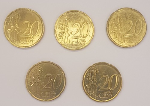 Lot de 5 monnaies de 20 centimes 2002 de la Principauté de Monaco | eBay