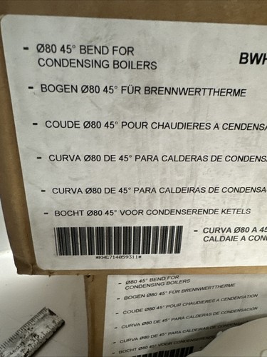 Baxi HT DUEL FLUE 45 BEND (80MM) 714059310 lot of 5 45 degree elbows - Picture 11 of 11
