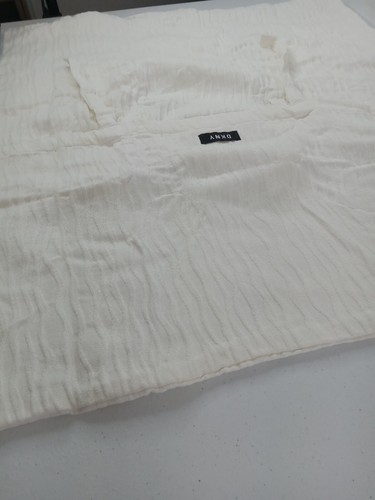 DNKY 26" x 26" SQUARE 1 Pillow Sham Ivory 100% Cotton Textured Design (1 Sham) - Picture 14 of 20