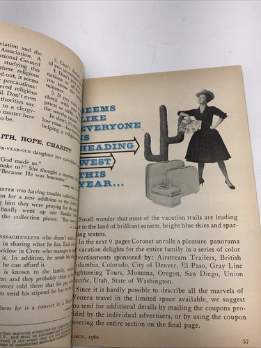 Coronet Magazine March 1960 Esquire Steinbeck and Adlai Steverson Communication - Picture 6 of 10