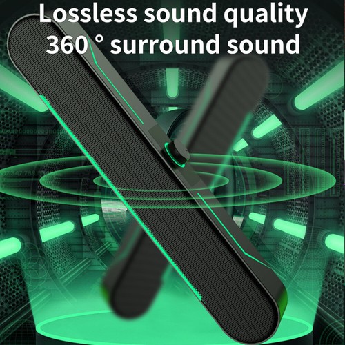 LED Wired Sound Bar Stereo Gaming Speakers USB For TV Computer PC Tablets Laptop - 第 10/14 張圖片