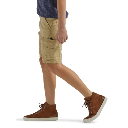 Wrangler Straight Fit Gamer Cargo Short Boy's 8 Beige Cotton Pull-On Pockets - Picture 2 of 9