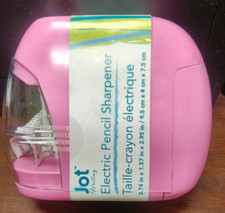 Jot Portable Electric Pencil Sharpener Battery Operated Pink NEW