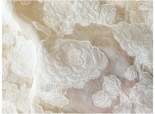 New Organza Embossed Jacquard Yarn Flower Yarn Fabric Tutu Skirt Dress Fabric - Picture 21 of 26