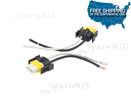 H11 H8 Female Ceramic Connector sockets pigtails PLUGS Grand Cherokee LED HID GM - Picture 2 of 12