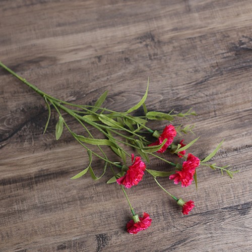 6 Head Silk Carnation Bouquet Faux Flowers for Event Decoration