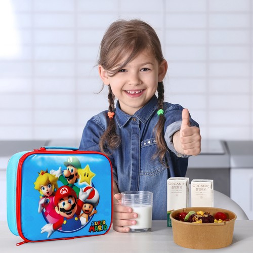 Super Mario rechteckige isolierte Brotdose Tasche für Jungen und Mädchen, BPA-frei - Bild 7 von 9
