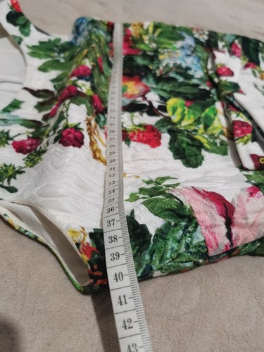 AUTH DOLCE&GABBANA floral strawberry printed brocade gown 38it - Picture 8 of 22