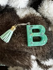 resin letter keychain
