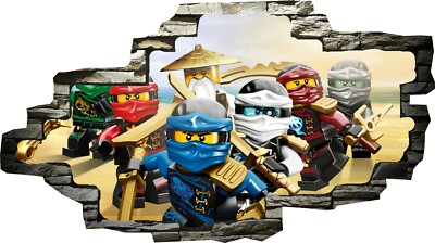 Lego Ninjago Sensei Lloyd Jay Kai 3D Wall Sticker Poster Decal Mural Room z685 Lego Ninjago Sensei Lloyd Jay Kai 3D Wall Sticker Poster Decal Mural Room z685