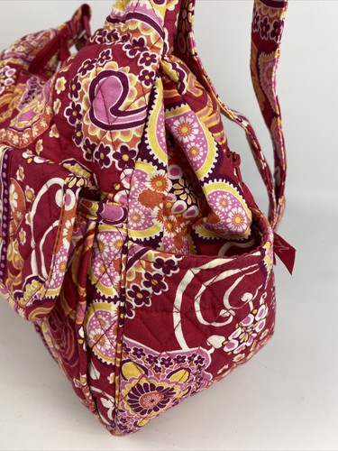 Vera Bradley Raspberry Fizz Pink Orange Paisley Crossbody Bag Purse Handbag - Picture 5 of 15