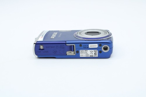 Blue Pentax Optio M60 + Charger + SD Card - 10MP - Digital Camera - Works - Picture 8 of 14