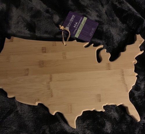 Vereinigte Staaten von Amerika-förmiges Schneidebrett, Naturholz - Bild 2 von 7