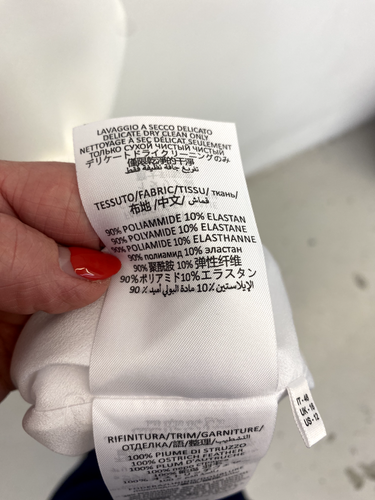 ABITO DA SERA CHRISTOPHER KANE CORPETTO CRISTALLO BIANCO CREPE TAGLIA UK 14-16, 48 NUOVO CON ETICHETTE - Foto 11 di 13