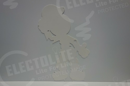 Reddy Kilowatt HARD HAT TIPPER Electric Power Die Cut SIGN ELECTRICIAN GIFT - Picture 3 of 4