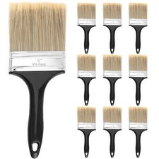 10 Ea 4 Inch Paint Brushes Home Wall Trim House Paintbrush Bulk With Treated Pla