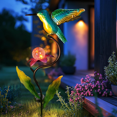 Outdoor Solar Lights for Garden Decor - 46 Inch Hummingbird Solar Lights for Out - 第 4/12 張圖片