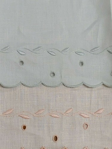 Vintage Madeira Blush Pink Handkerchief Hand Cutwork Embroidered Mono R - Picture 7 of 9