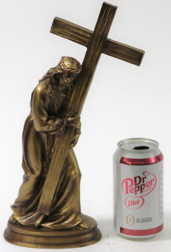 Bronzed Jesus on the Way to Calvary Statue Home Office Decoration Sculpture Sale - 第 2/4 張圖片