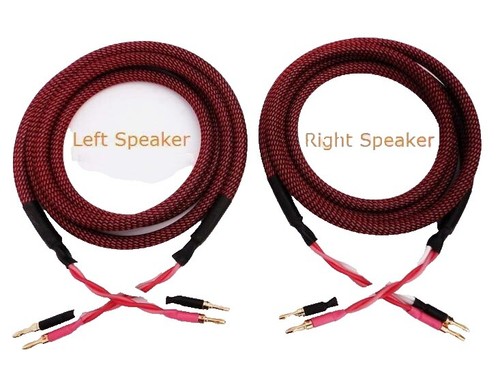 QED ORIGINAL Speaker Cable SINGLE Terminated 4 AIRLOC Banana