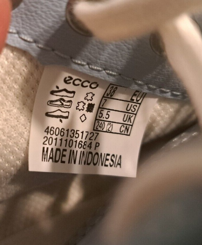Ecco Soft 7 Runners Sneakers. Women Sz 7. Dusty Blue/White/Smoke Gray. - Picture 6 of 9