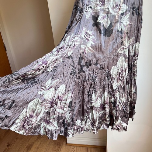 Vintage Y2K 90s Crinkle Whimsygoth Fairycore Maxi Skirt S Boho Hippie Gypsy - Picture 11 of 14