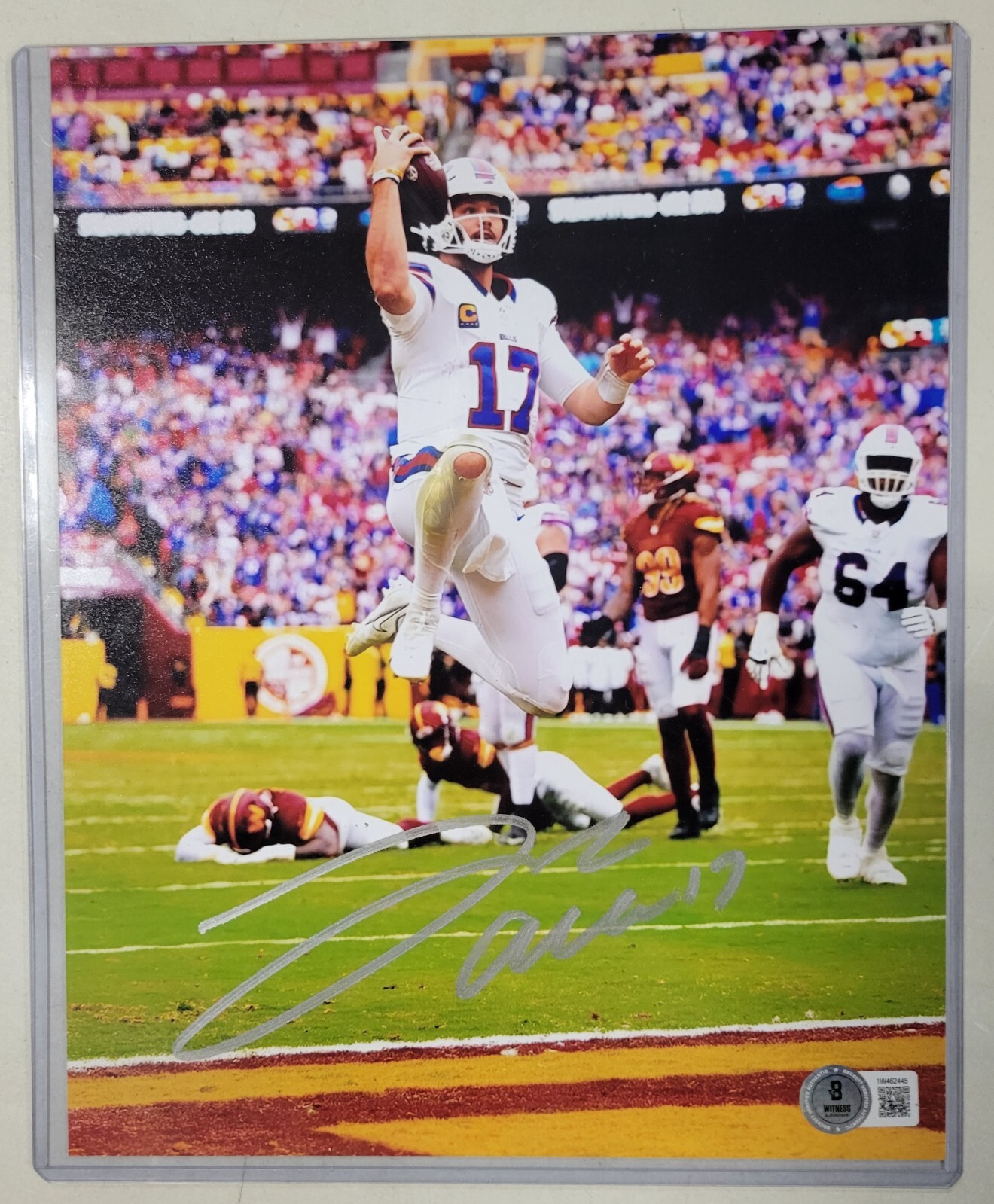 JOSH ALLEN Autographed Signed Buffalo Bills 8X10 PHOTO BECKETT QR 