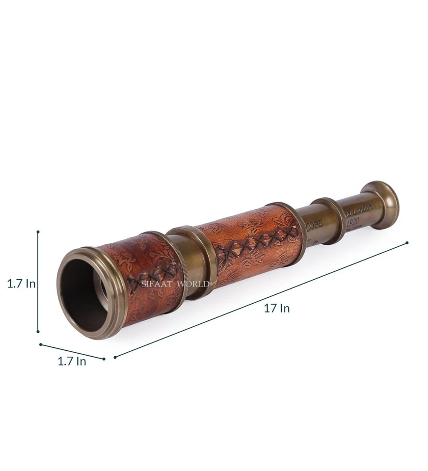 Handcrafted Telescopes Antique Solid Brass Telescope/Spyglass for Gifting,Hiking - Image 2 of 4