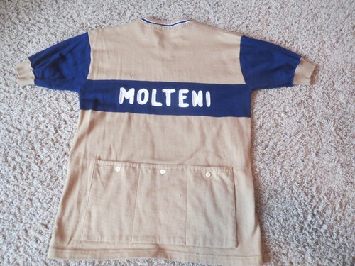 Vintage 1970's Santini Team Molteni Italian Wool Cycling Jersey XXL (runs small) - Picture 8 of 13