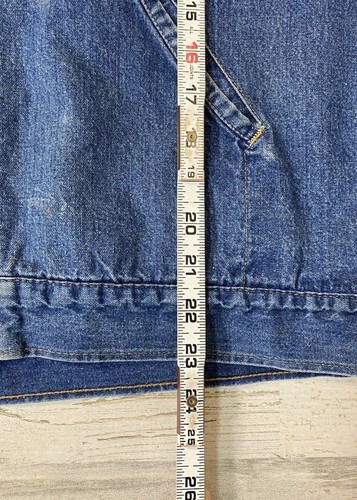 Vtg Fieldmaster Blue Denim Jacket Union Made Blanket Lined Corduroy Collar XL - Picture 16 of 16