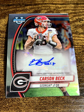 CARSON BECK 2024 Bowman Chrome University Auto Georgia #PA-CBE