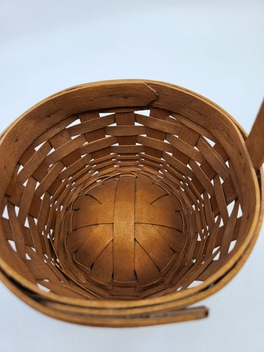 Longaberger Discovery Basket 1492-1992 No Liner 5.5" D 3.25" T Pre-owned - Picture 6 of 8
