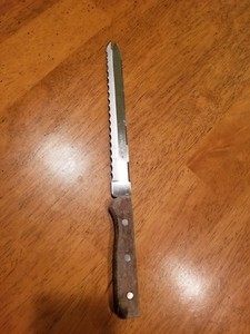 Vintage-Stainless-Steel-Japan-Slicing-Knife-034-Hallmark-034-8-1-2-034-blade