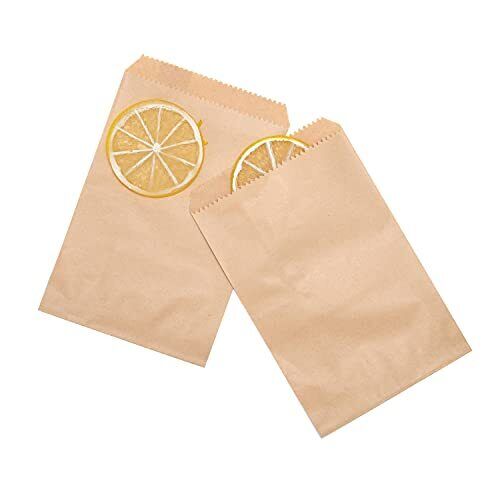 100 Stück 4x6 Zoll Natürliche Kraftpapiertüten für Bäckerei Kekse Leckereien Süßigkeiten - Bild 1 von 8