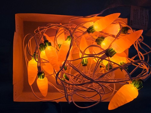 Decorative Easter Carrot String 10 Light Set NIB - Picture 4 of 8