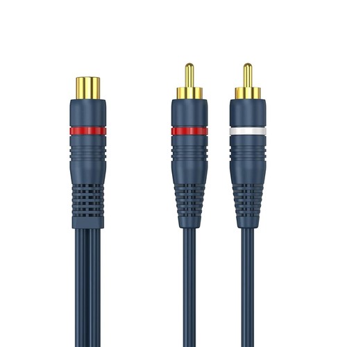 Kabelteiler Rca De 1 Hembra A 2 Machos De Alta Calidadpvc De - Bild 9 von 9