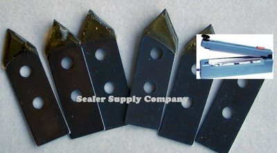 SIX PK (6) Cutter Blades for Manual Impulse Sealers W/ sliding cutter blade USA