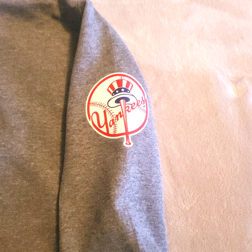 New York Yankees Gray MLB Baseball Pullover Sweatshirt Hoodie Unisex New - Picture 4 of 6