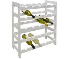 Watsons Ashby 5 Tier 25 Bottle Wooden Standing Wine Rack White