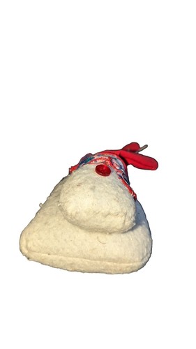 Lot of 3 Snowman Christmas Decor ~ Felted/Plush ~ Vintage ~ 10", 7", & 3" - Picture 7 of 8