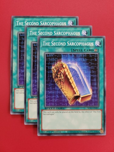 Yugioh SGX3-ENI05 Set Spirit of the Pharaoh First Second Third Sarcophagus NM - Picture 6 of 7