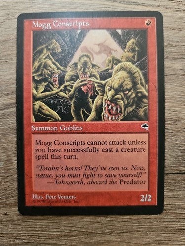 Magic MTG Mogg Conscripts 1997 Stronghold Red Common Vintage Goblin Card