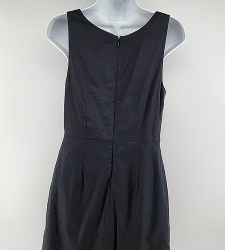 NEW Banana Republic Linen Blend Sheath Dress Size 8 Black 888635 - Picture 9 of 14