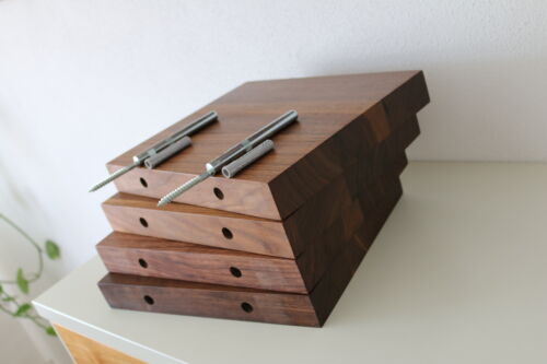 4 uds tablero de pared nogal tablero de madera maciza estante tablero de estantería tablero de estantería NUEVO a medida - Imagen 10 de 10