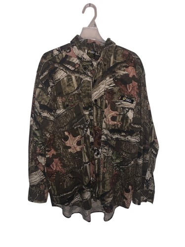 Scent Shield Recon Canvas Camo Hunting Cargo Button Up Shirt - Mens Size XL