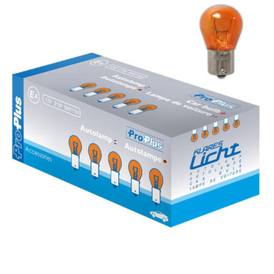 Glühbirne Orange 12V 21W BA15s - Lampe - Autolampe - Kugellampe - Birnen
