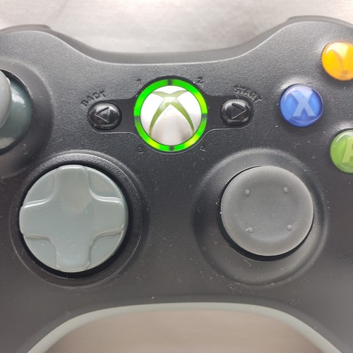 Microsoft Xbox 360 Wireless Controller  Black Original Genuine Tested Clean 1403 - Picture 7 of 7