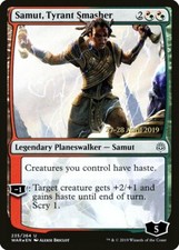 FOIL Samut, Tyrant Smasher War of the Spark PROMO Magic MTG Legendary Planeswalk